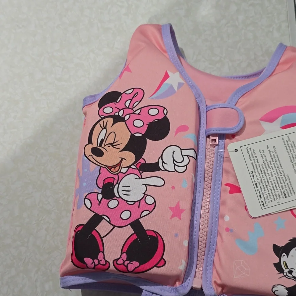 Minnie‎ Mouse Fabric Swim Vest Size S/M NWT
